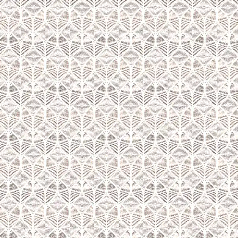 Dekor mit Muster aus Quadraten und Blattformen in Beige